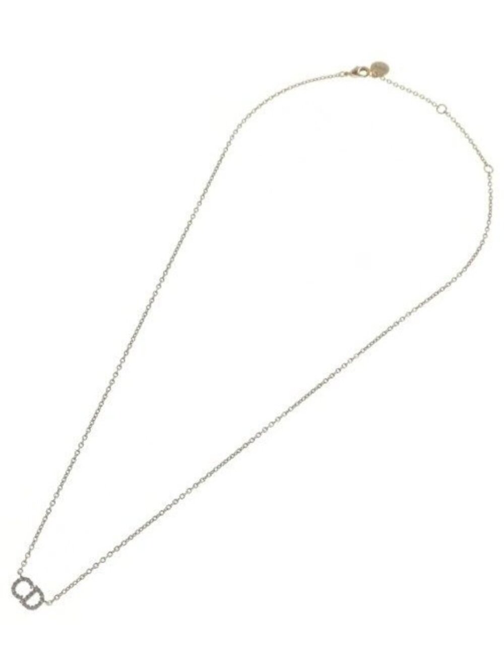 Dior Rhinestone Necklace Gold - Picture 2 of 5